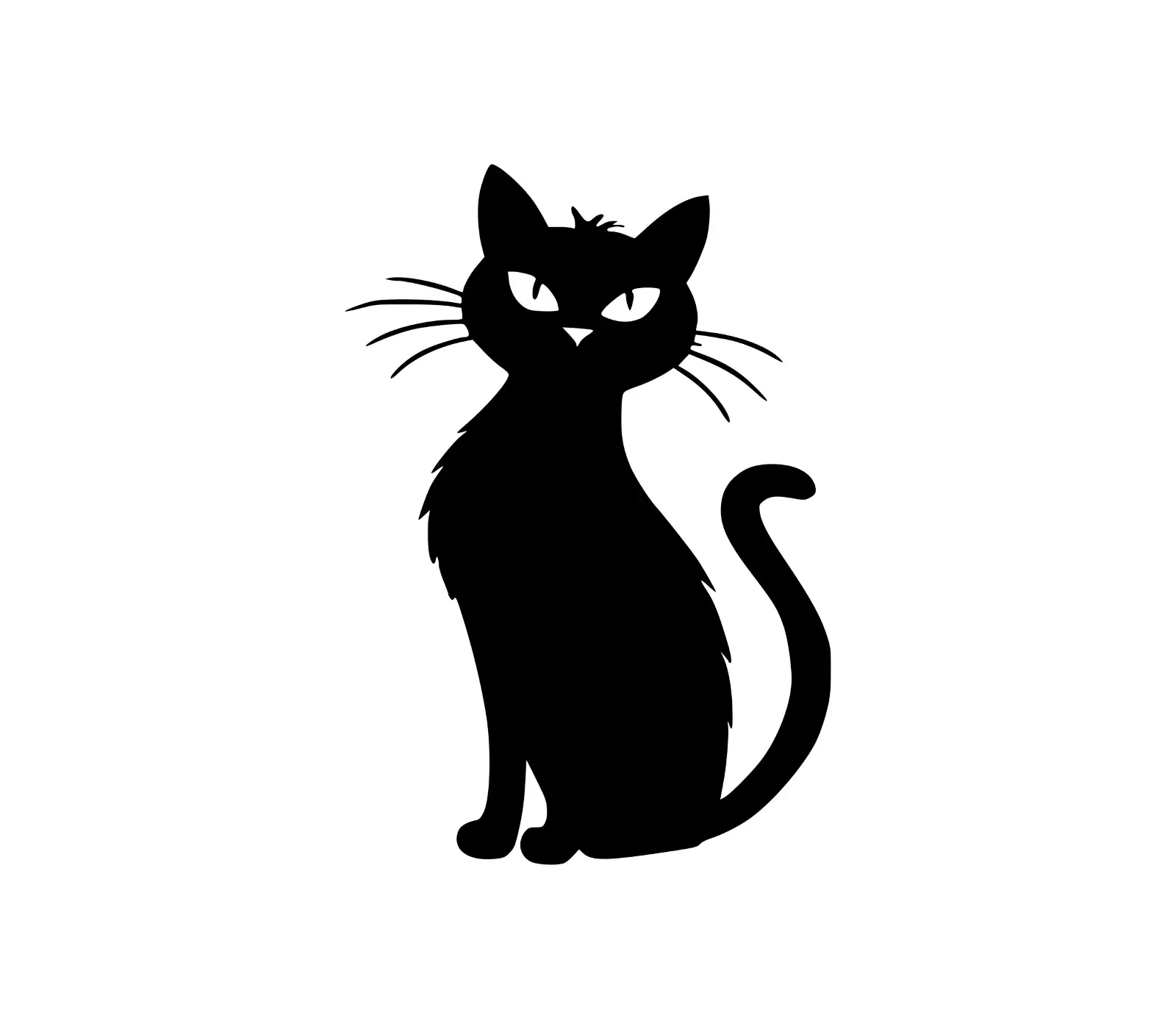 Black Cat SVG: Halloween & Cat Mom Decor | Cute Design