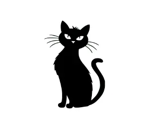 Download Sleek Black Cat Silhouette SVG: Perfect for Halloween Decor, Cat Mom Gifts, and Cute DIY Projects