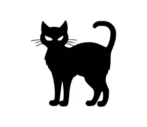 Download Sleek Black Cat Silhouette SVG - Perfect for Halloween Decor, Cat Mom Gifts, and Cute Craft Projects