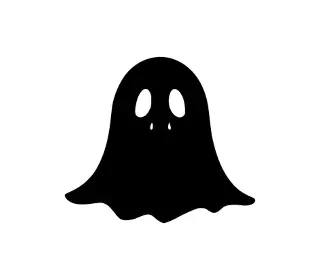 Download Cute Ghost SVG: Spooky Halloween Icon | Free Silhouette Ghost Face Vector Graphic for Creative Projects