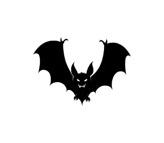 Download Spooky Bat Silhouette SVG | Halloween Decor for Cricut & Silhouette | Cute Hanging Bat Vector Graphic