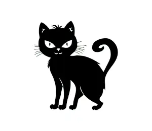 Download Spooky Black Cat Silhouette SVG | Perfect for Halloween Decor, Cat Mom Gifts, and Cute Craft Projects