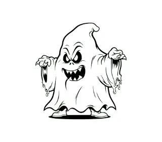 Download Spooky Cute Ghost SVG: Adorable Halloween Ghost Face Silhouette for DIY Crafts and Decorations