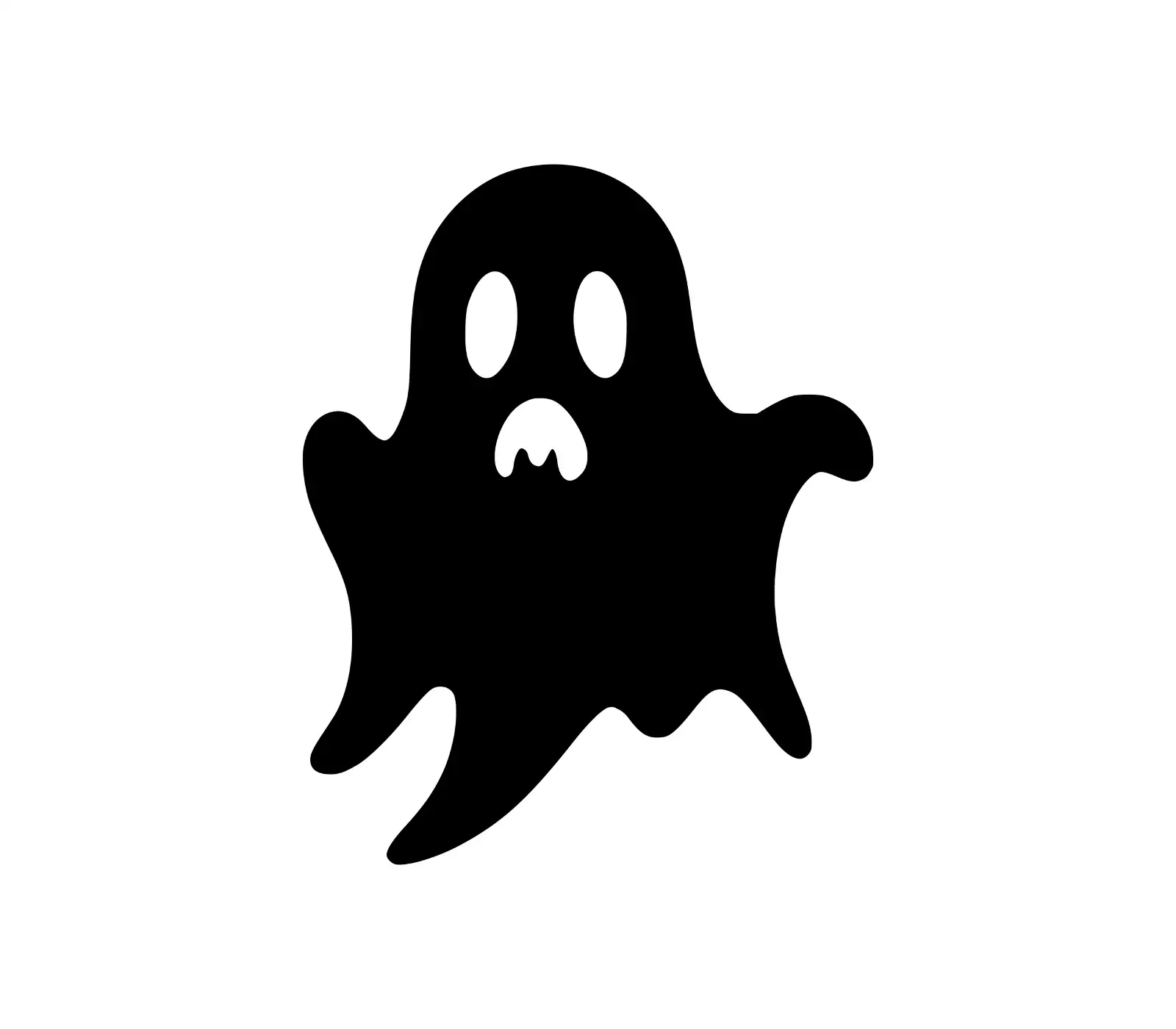 Cute Ghost SVG: Free Halloween Silhouette Download