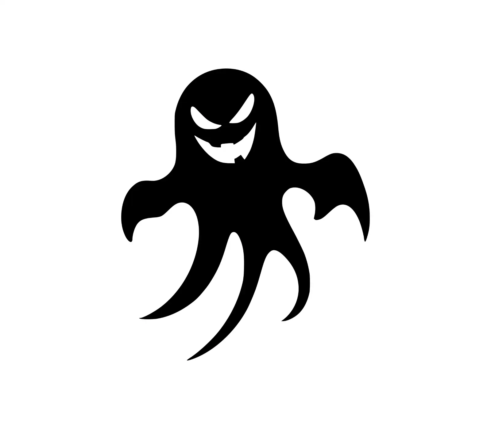 Spooky Ghost Silhouette SVG | Halloween Design