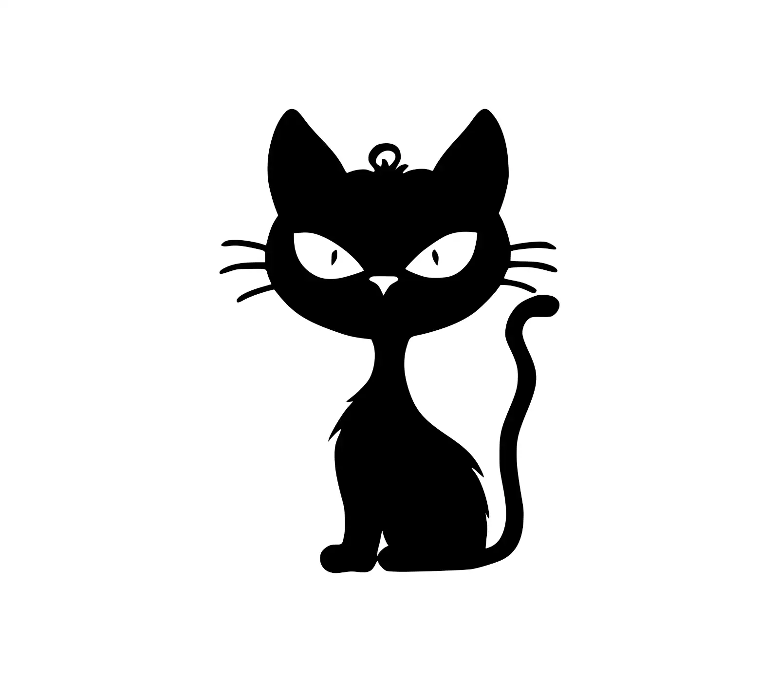 Black Cat SVG: Cute Halloween Cat Design for Cat Moms