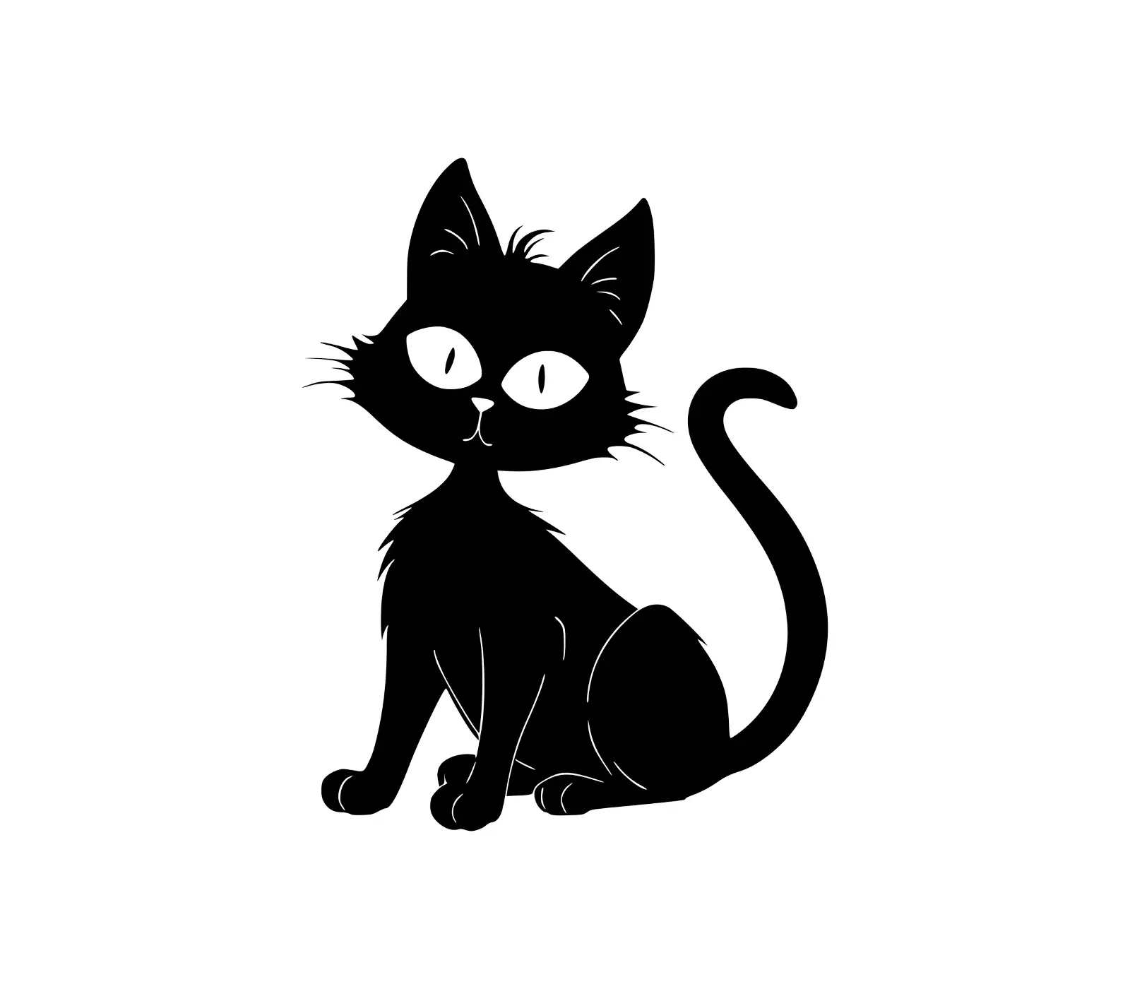 Black Cat SVG | Cute Halloween Cat Vector Graphic