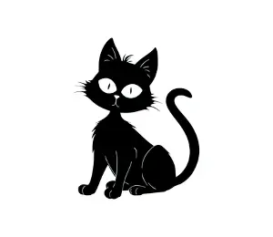 Download Adorable Black Cat SVG: Perfect for Halloween, Cat Moms, and Cute DIY Projects