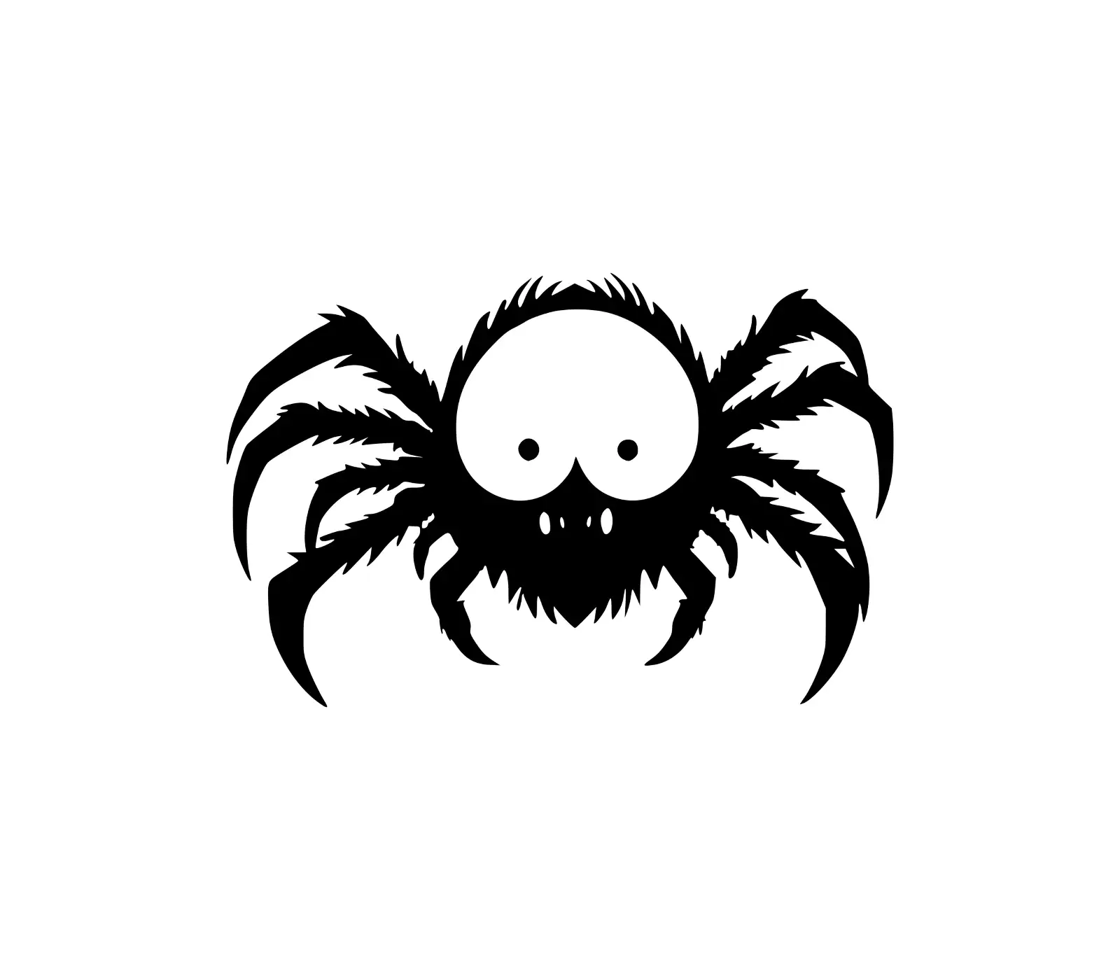 Spooky Halloween Spider SVG | Black Silhouette Design