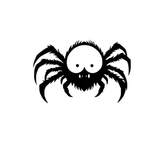 Download Spooky Halloween Spider SVG: Versatile Black Silhouette for Crafts, Decorations & Web Design