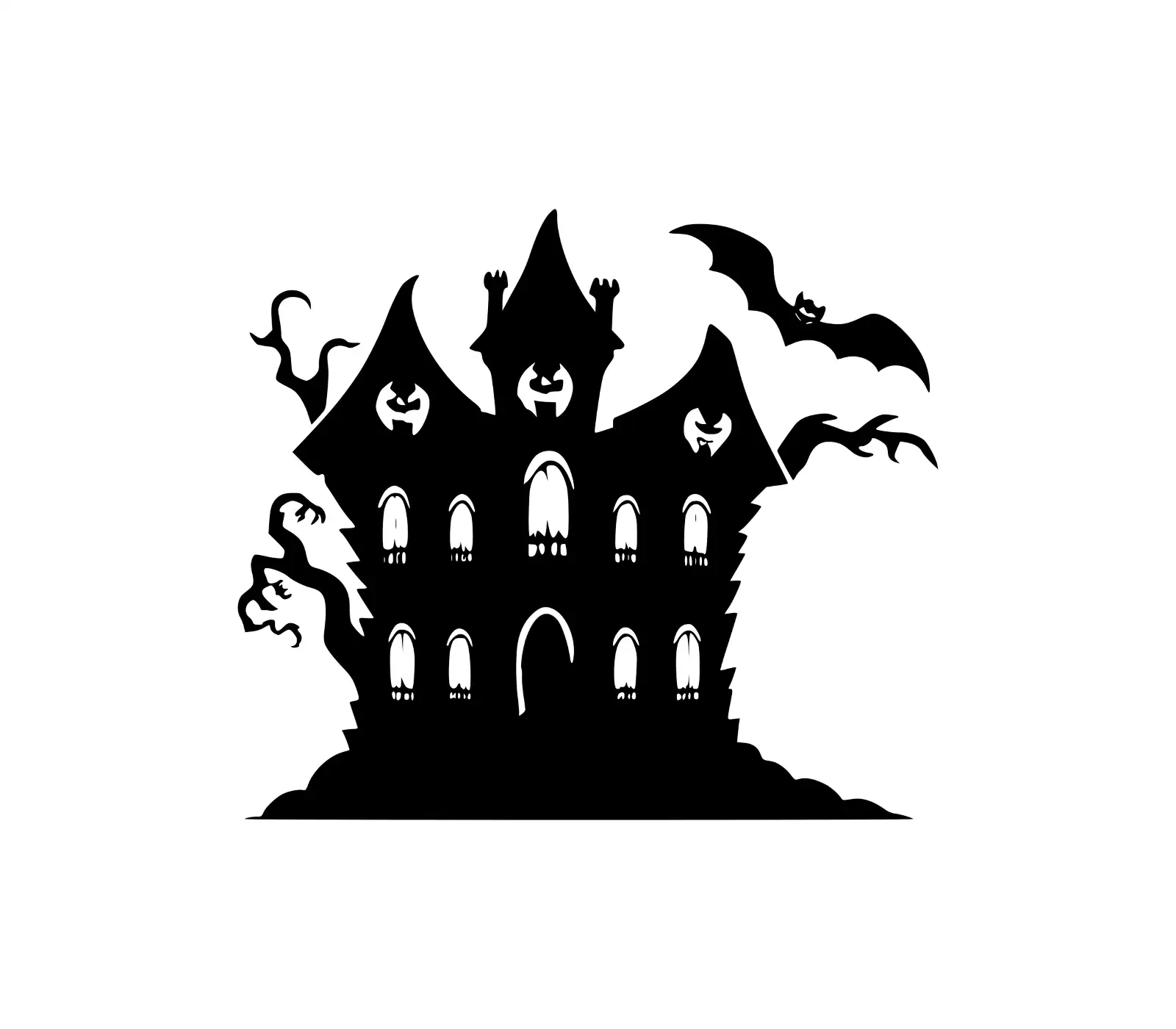 Haunted House SVG | Spooky Halloween Mansion Design