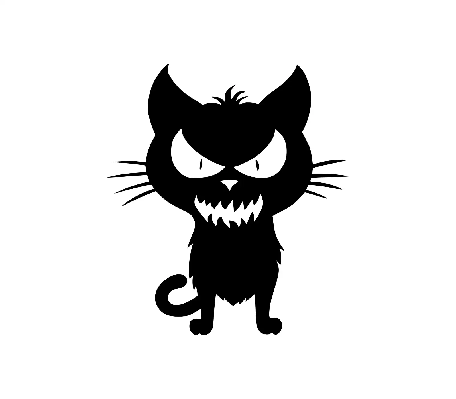 Mischievous Halloween Cat SVG | Funny Black Cat Design