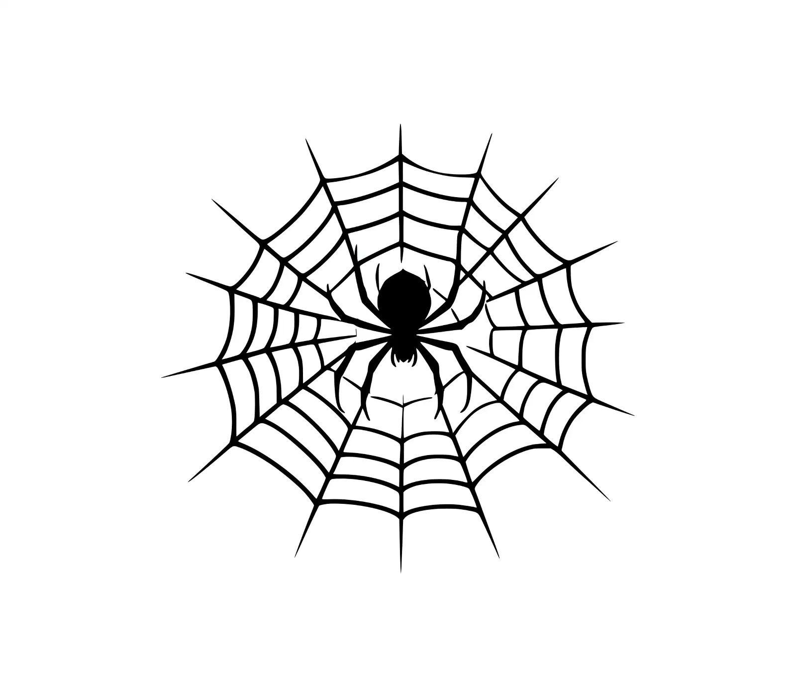 Spider Web SVG: Halloween Spider Silhouette Design