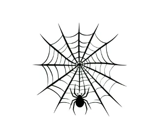 Download Spooky Spider Web SVG: Halloween Spider Silhouette for Crafts, Decorations & Digital Designs