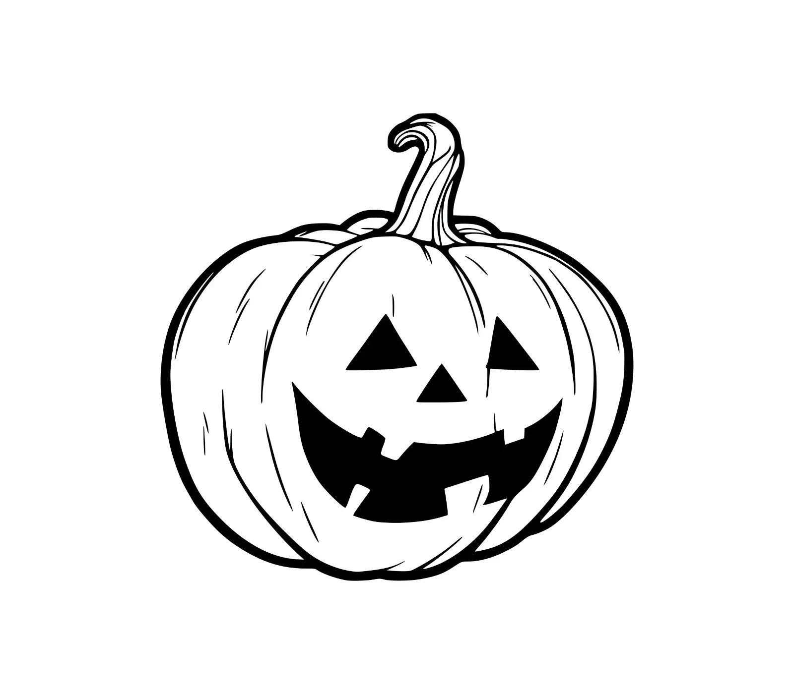 Free Pumpkin SVG: Halloween Jack-o'-Lantern Face Design