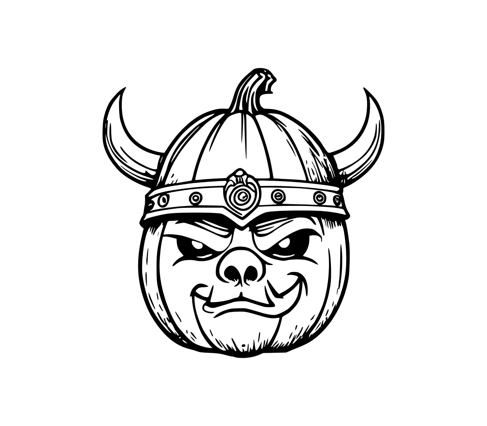 Free Viking Pumpkin SVG | Halloween Face Design