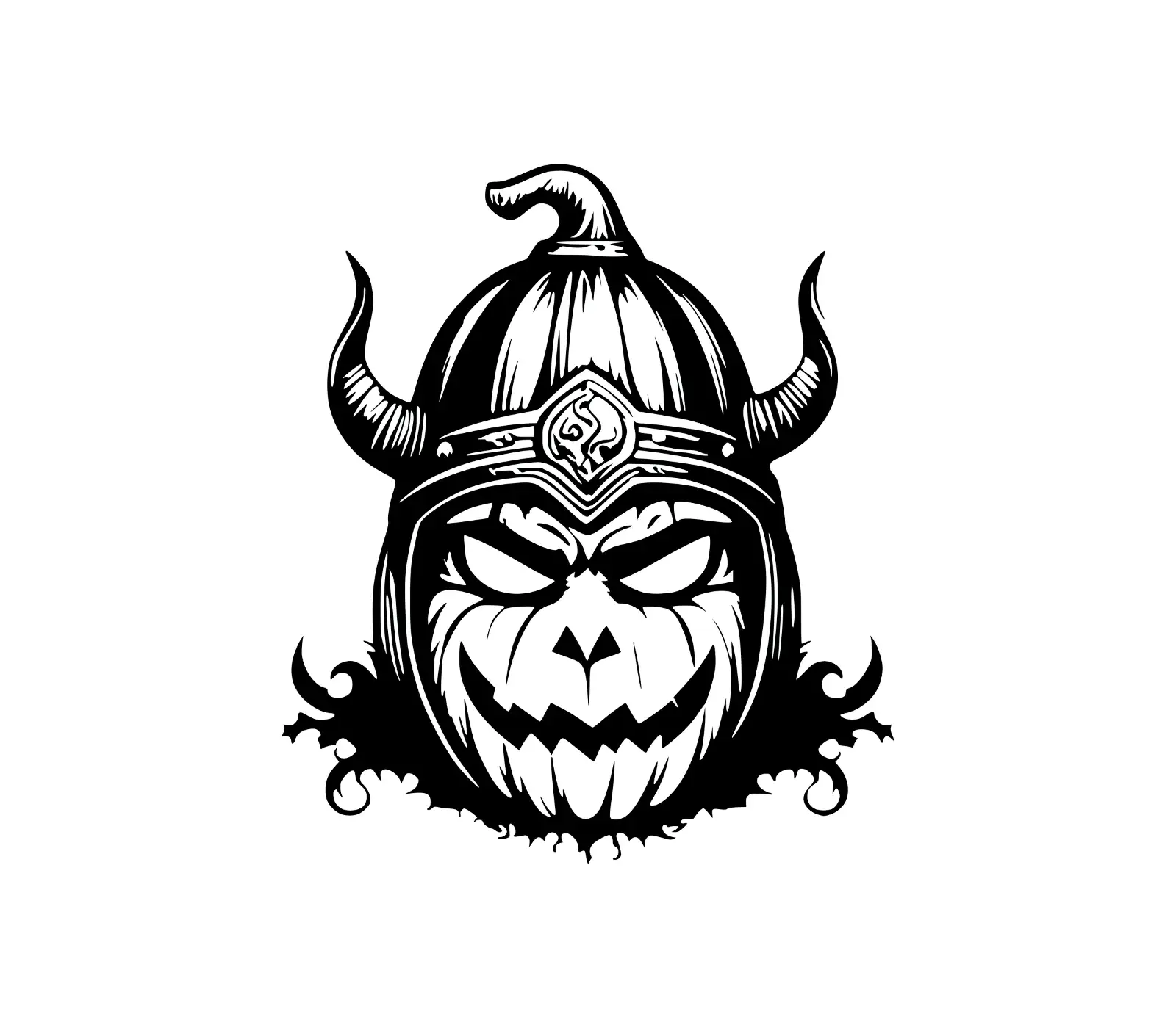 Free Viking Pumpkin SVG | Halloween Jack-O-Lantern Face