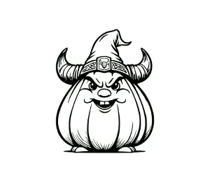 Download Pumpkin SVG Free: Cute Viking Pumpkin Face Design for Halloween Crafts and Decorations