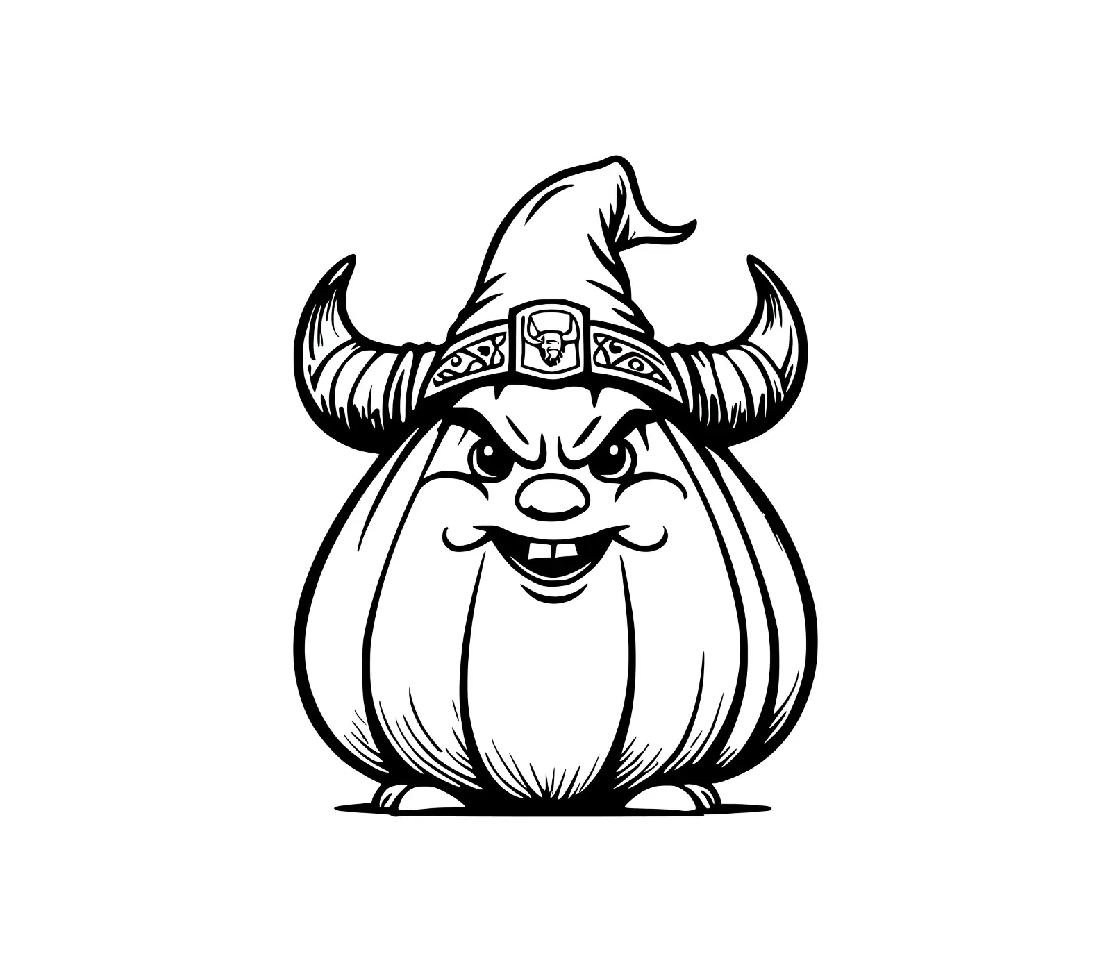 Free Pumpkin SVG: Viking Halloween Design | Cute SVG