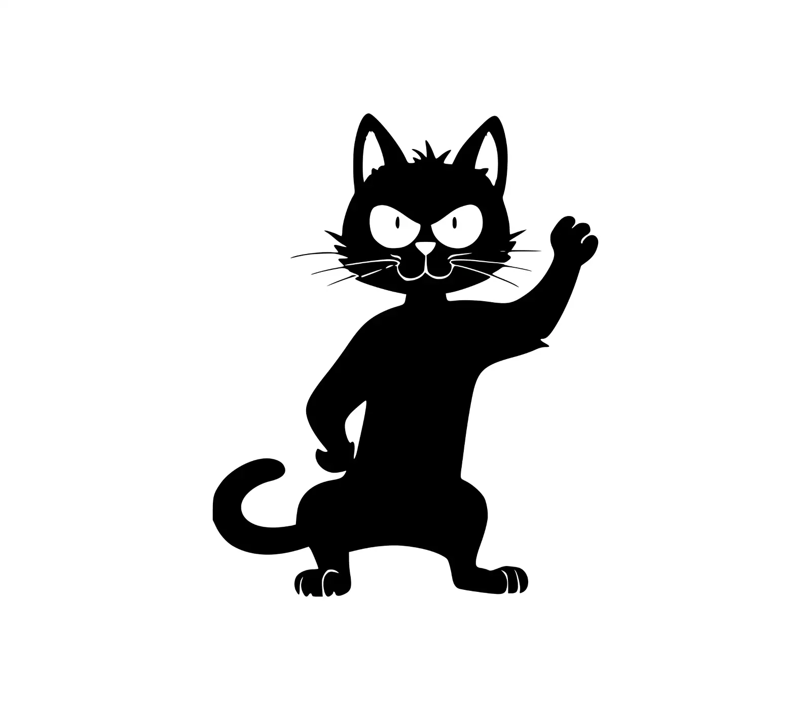 Cute Black Cat SVG | Halloween Cat Silhouette Design