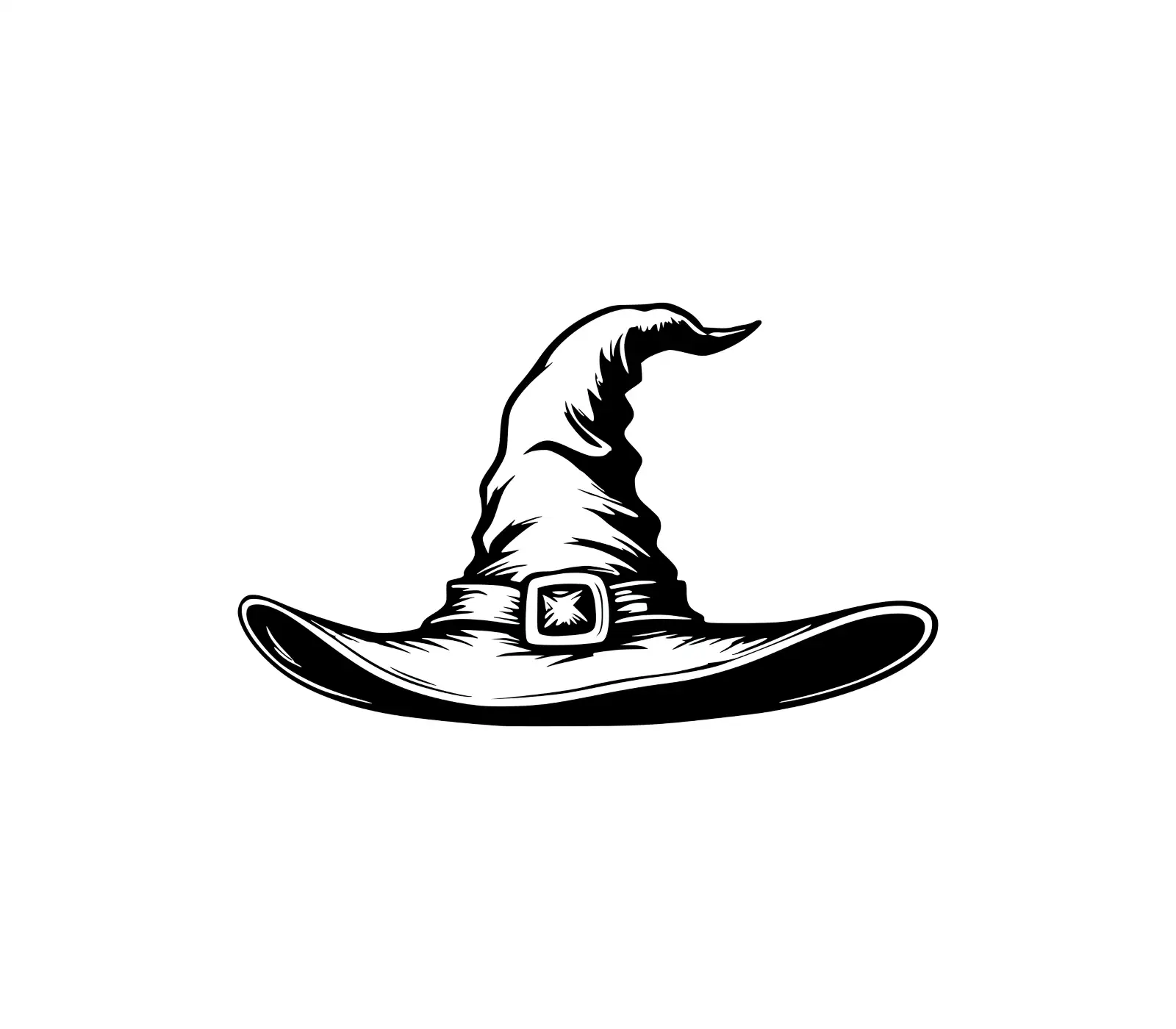 Witch Hat SVG | Halloween Vector Silhouette Design