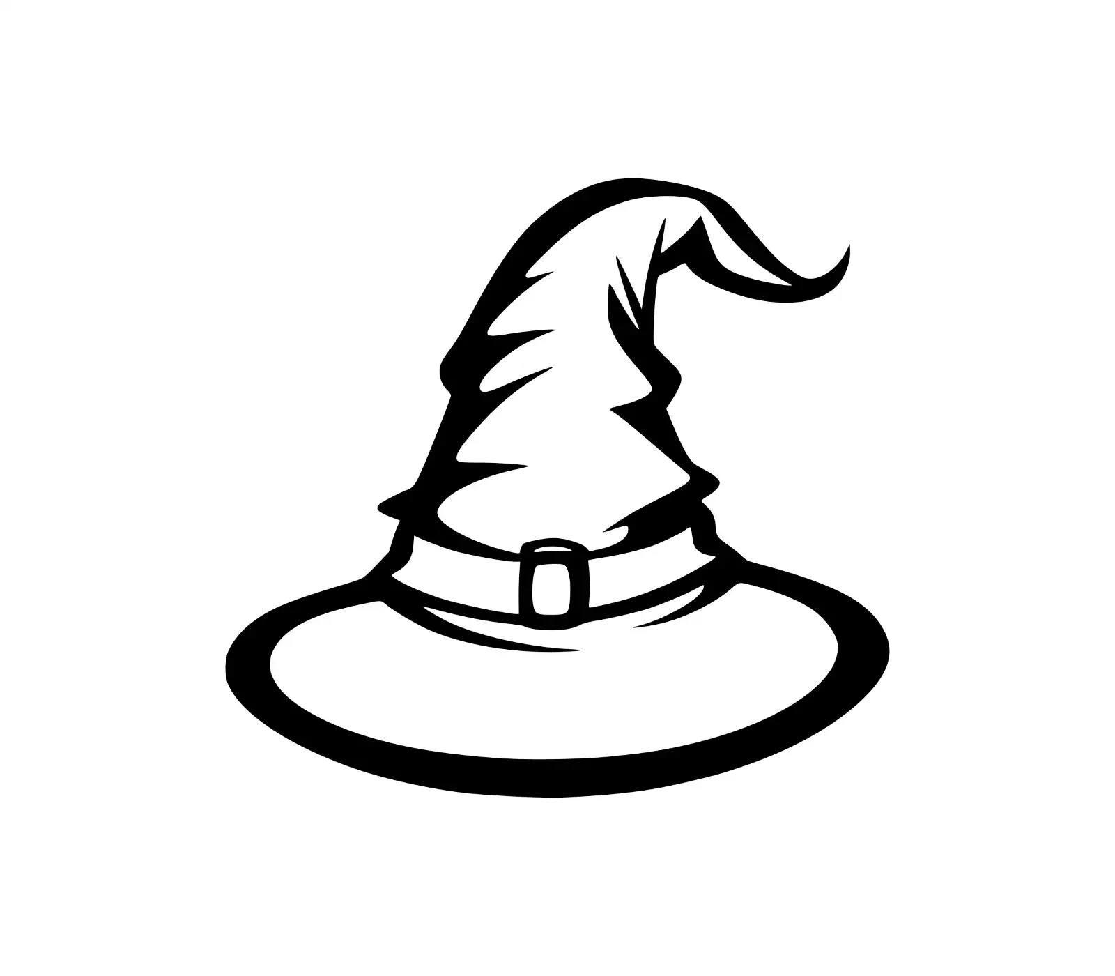 Halloween Witch Hat SVG | Silhouette Vector Design