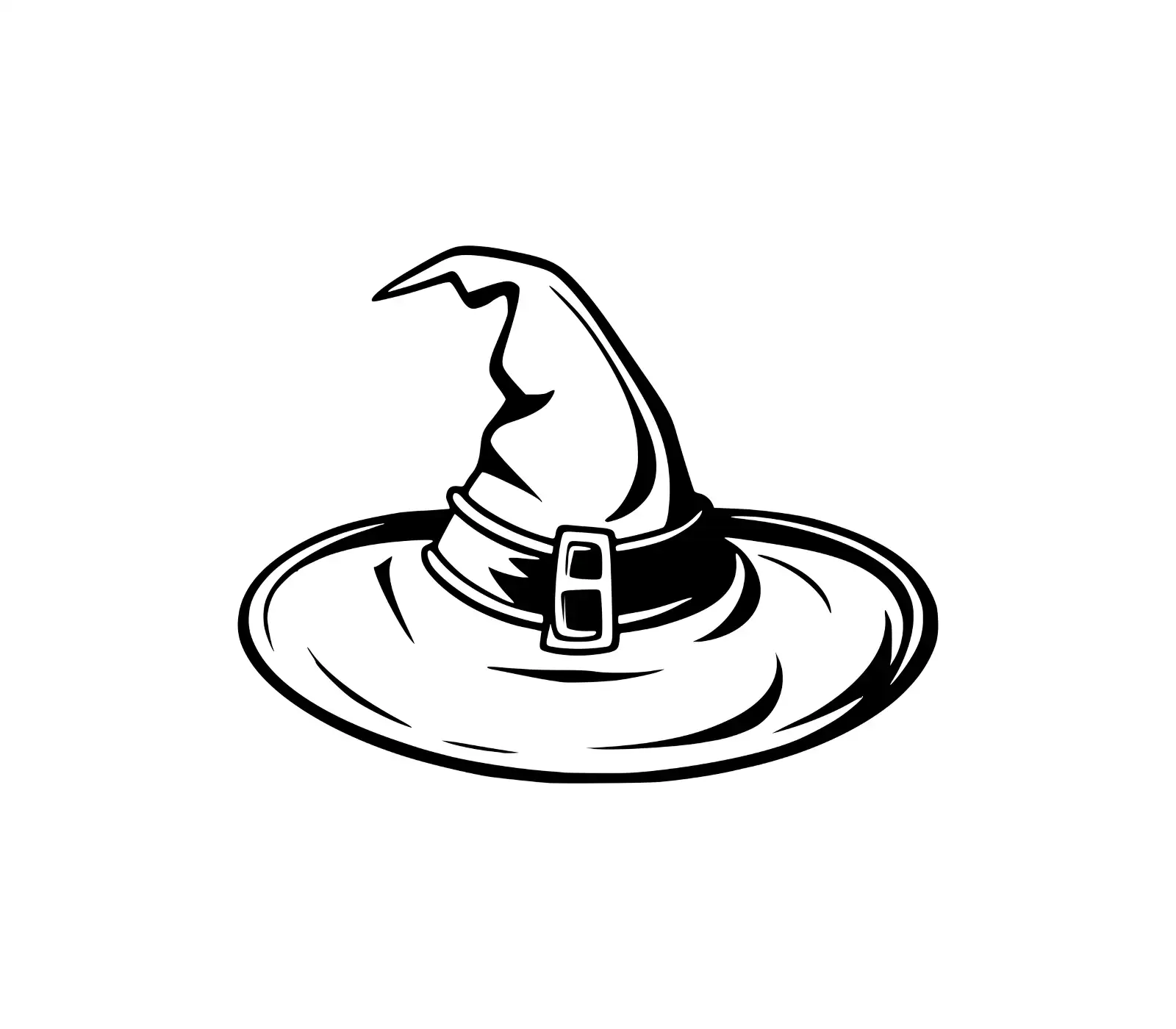 Outline Witch Hat SVG | Halloween Vector Design