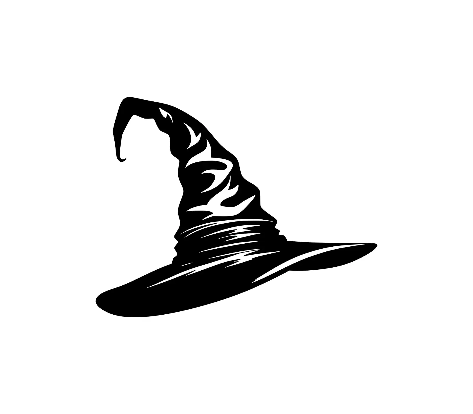 Halloween Witch Hat SVG | Silhouette Vector Design