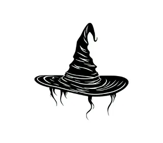 Download Spellbinding Witch Hat SVG: Halloween Silhouette Vector for Magical Crafts and Decorations