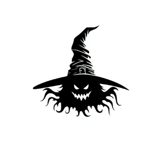 Download Spooky Witch Hat Silhouette SVG | Halloween Vector Art for Crafts, Decorations, and Costumes